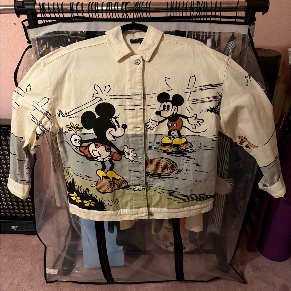 Her Universe Jean Jacket with Mickey and Minnie